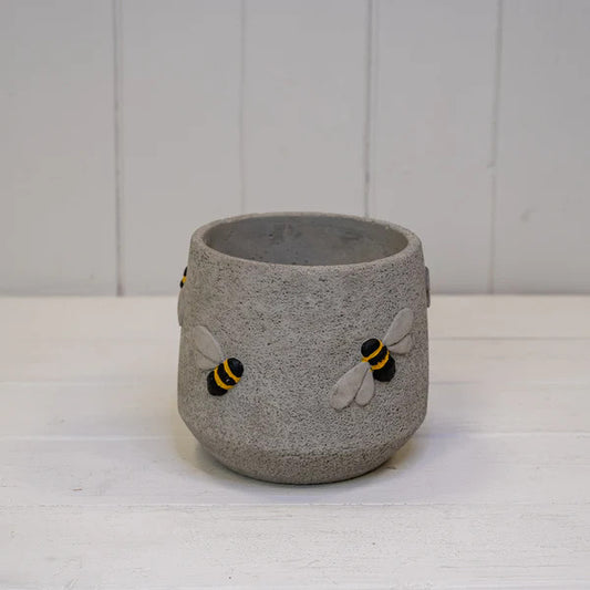 Cement Bee Planter L14Xw14Xh12cm