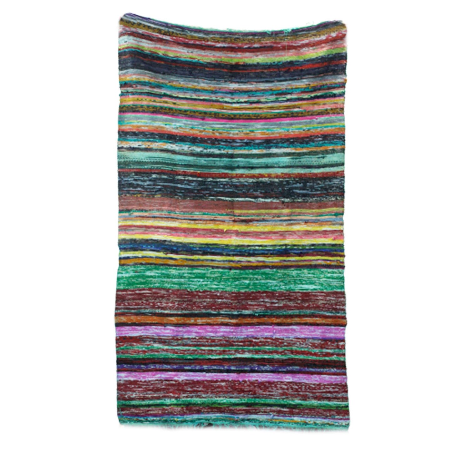 157 x 90cm Luxury Rag Rug - Green