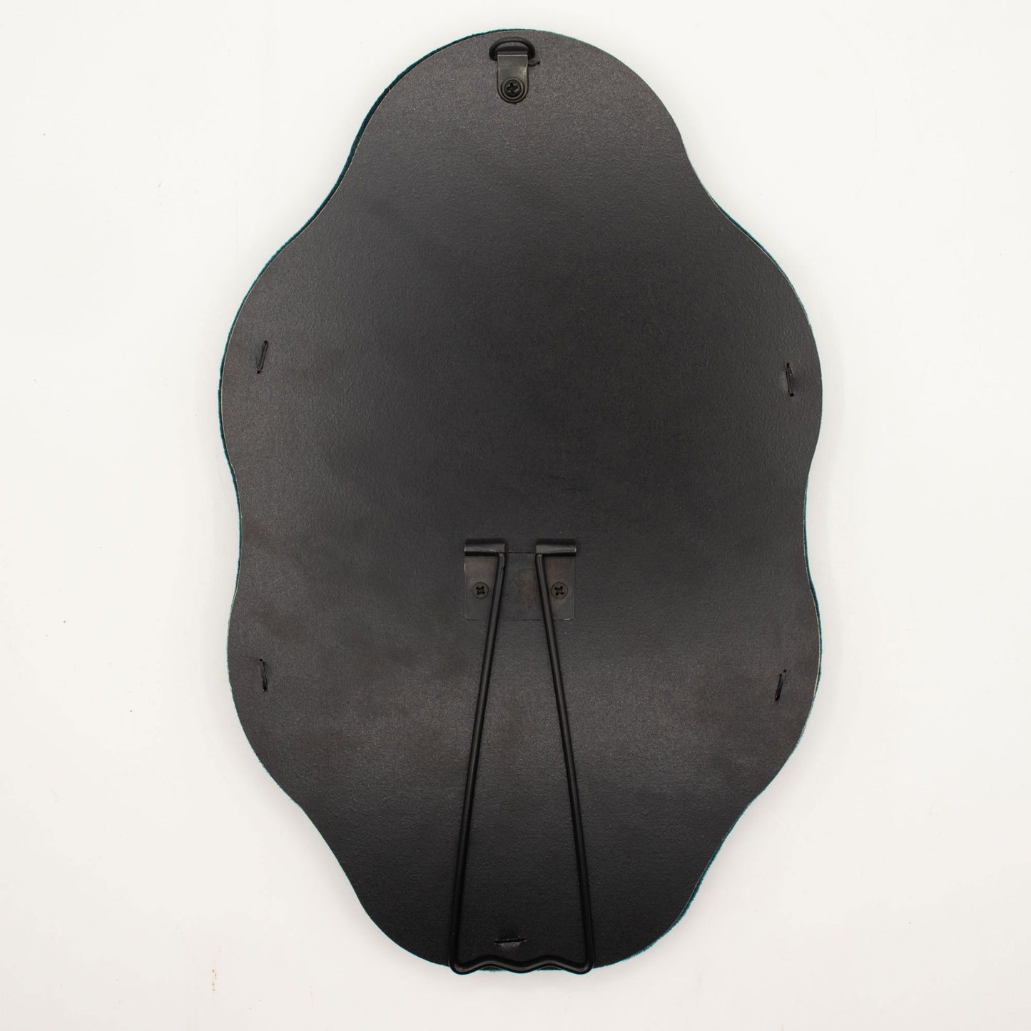 Soft Squiggly Mirror Oval Pebble Royal Teal (20.5x32.5x2.3cm)