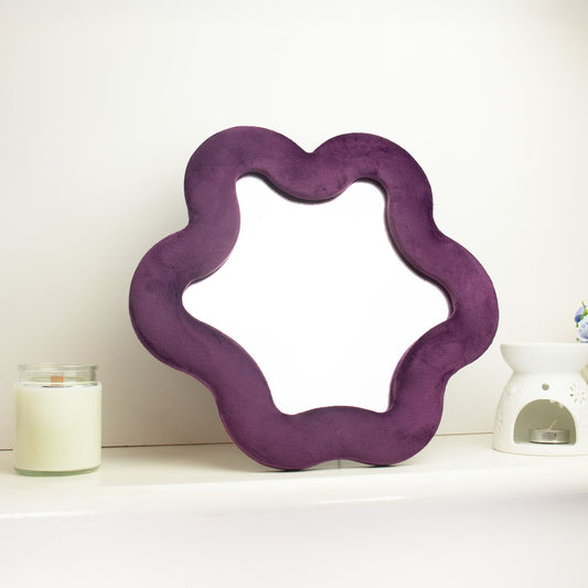 Soft Squiggly Mirror Star Mauve (33x31x2.3cm)