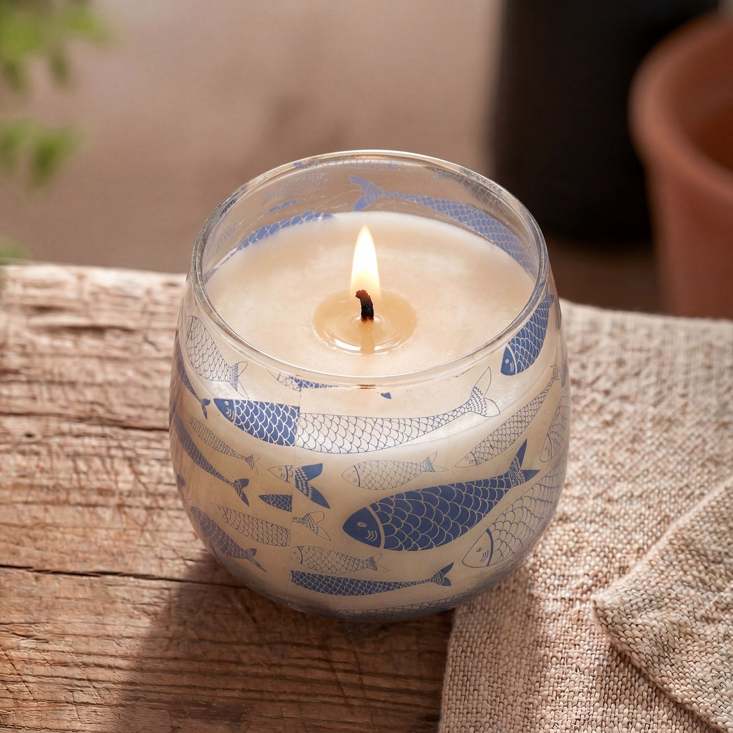 Medium Glass Jar Candles - Seabreeze
