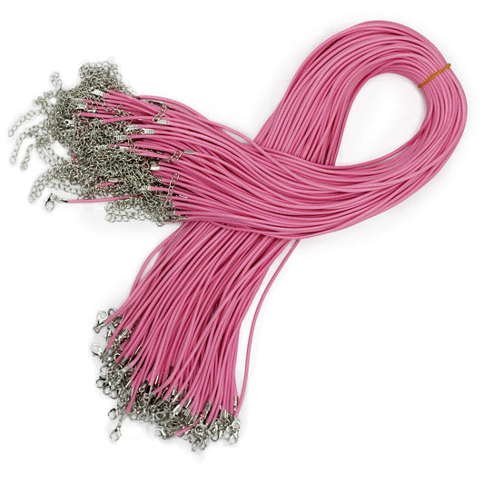 Waxed Pendant Cord - 2mm x 55cm - Pink 103