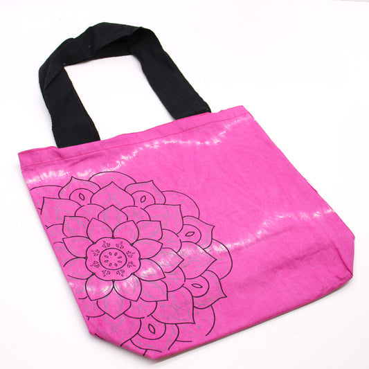 Tye-Dye Cotton Bag (6oz) - 38x42x12cm - Mandela - Magento - Black Handle