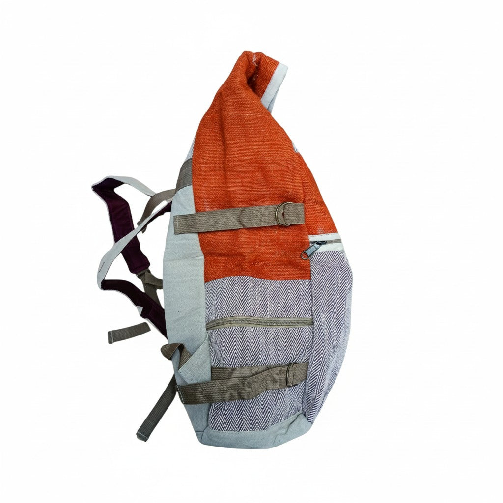Hemp Trekking Rolling Backpack - Sunset Orange