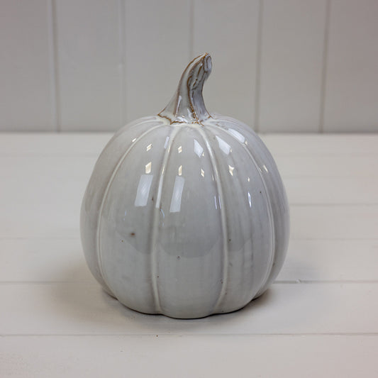 Glazed Ceramic Pumpkin W15.2xD15.2xH17.3cm Weight-825g