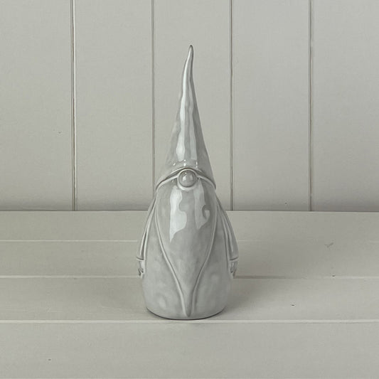 Glazed Ceramic Gonk Ornament With Textured Detail L7.9Xd7.3Xh21.5cm