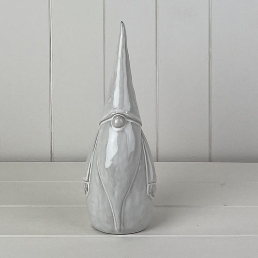 Glazed Ceramic Gonk Ornament With Textured Detail L8.5Xd7.9Xh25cm