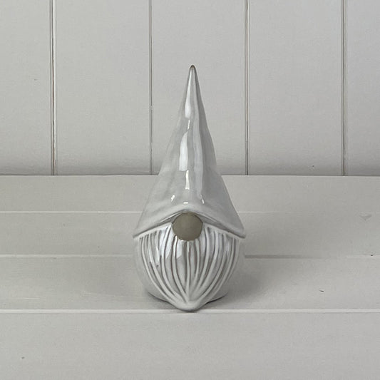 Glazed Ceramic Gonk Ornament With Textured Detail L8Xd7.4Xh14.5cm