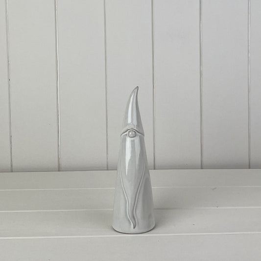 Glazed Ceramic Tall Gonk Ornament With Textured Detail L6Xd6Xh19cm