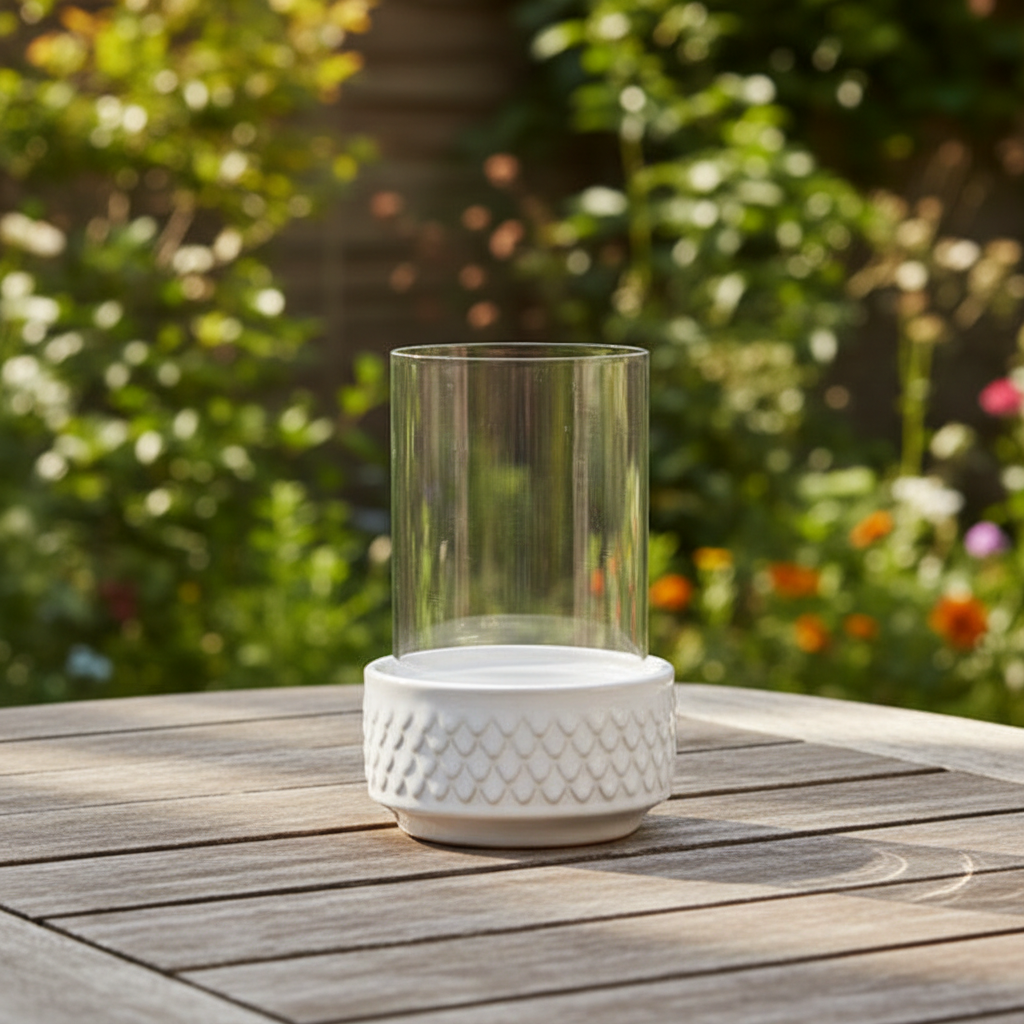 White Ceramic Lantern