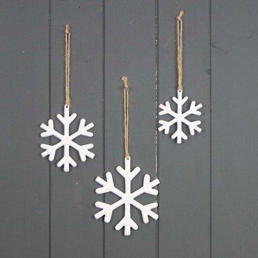 Hanging White Snowflake 10x1x10cm
