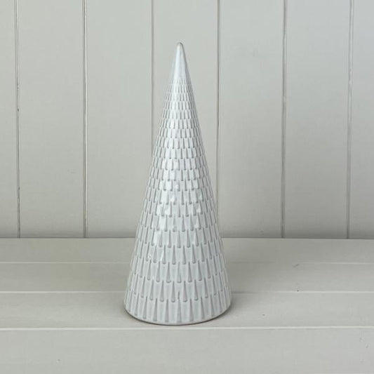 Glazed Ceramic Tree ornament with Textured Detail L10.5xD10.5xH26.3cm