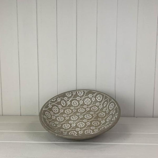 Large Patterned Concrete Plate D30 x H6 cm