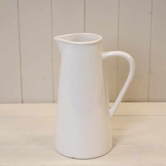 White Ceramic Jug H25cm X L20cm X Td14.5cm