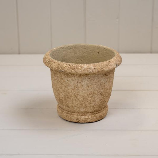 Round Clay Cement Urn Pot
