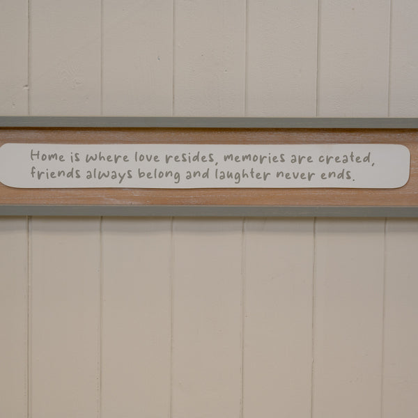 Rectangle Grey Border Wooden Sign