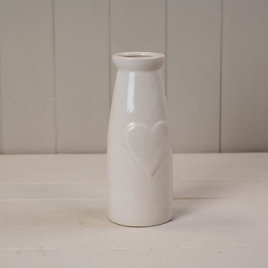 Ceramic vase with heart 8.8x8.8x18.8cm