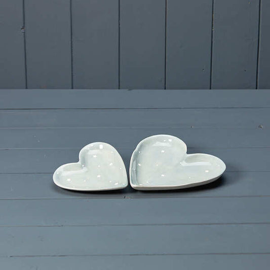 Ceramic heart dish 16.5x16x2.2cm