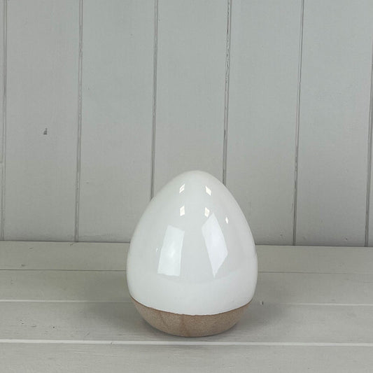 Ceramic White Egg H13.5cm Dia.13.5 Weight-468g