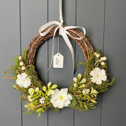 Leaf And Flower Wreath 25x25x6.5cm