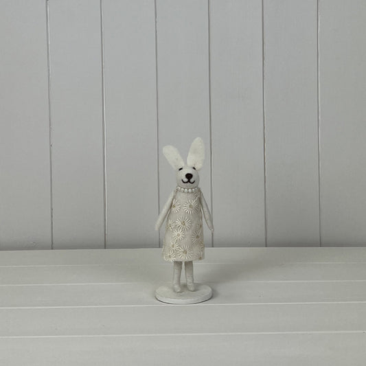 Rabbit Wearing Pink Floral Dess 21*8*8 Weight-32G