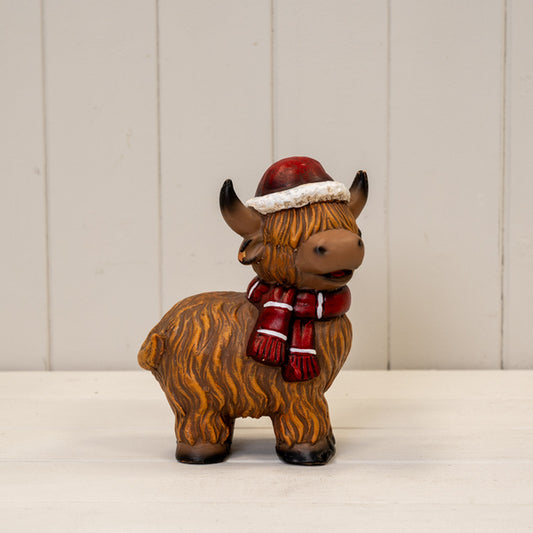 Terracotta Highland Cow (H18.9cm)