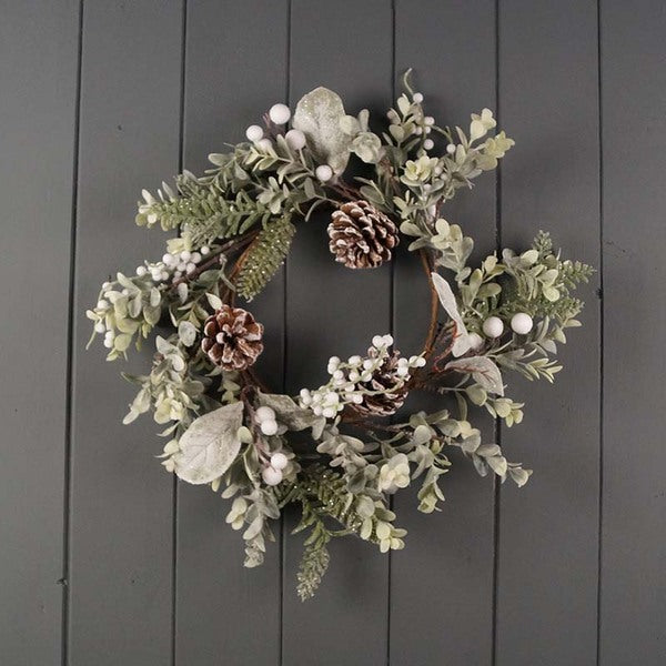 White Berry Wreath H35cm W10cm D10cm Weight-160g