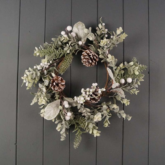 White Berry Wreath H35cm W10cm D10cm Weight-160g