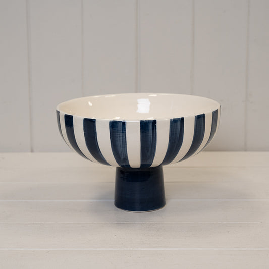 Deep Blue And White Ceramic Bowl Decor