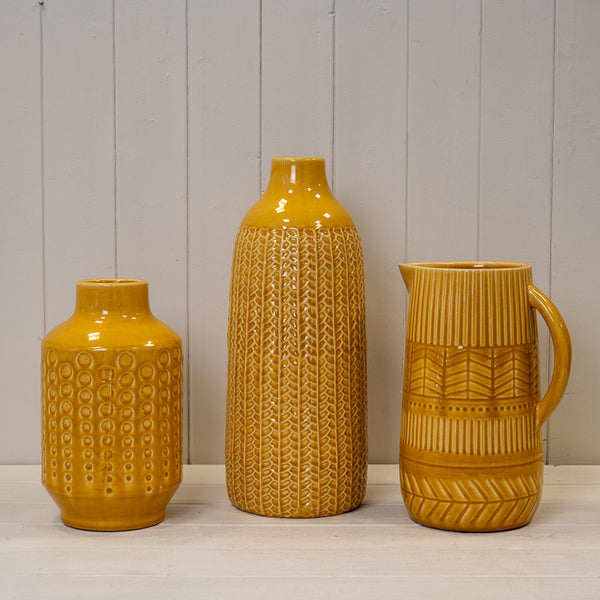 Yellow Ceramic Vase (25cm)