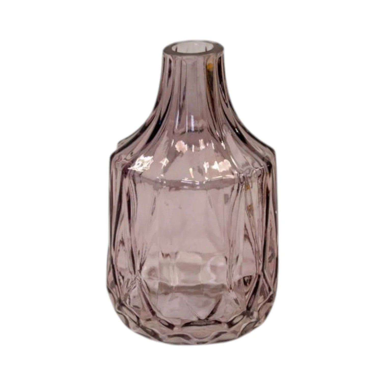 Amethyst Glass Bottle L8cm W8cm H13.8cm