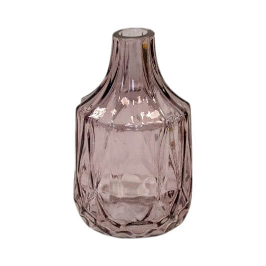 Amethyst Glass Bottle L8cm W8cm H13.8cm
