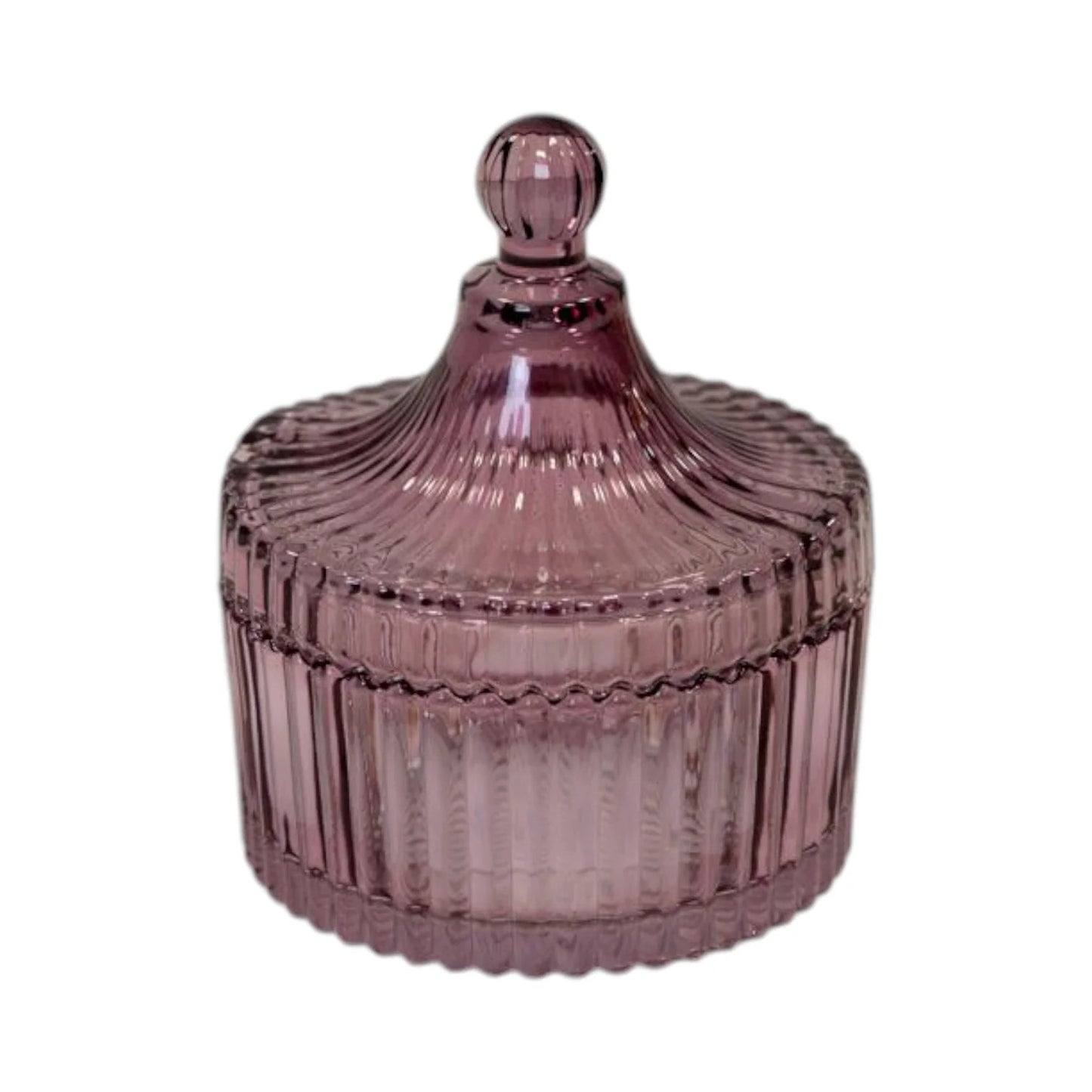 Amethyst Glass Decorative Jar L10.5cm W10.5cm H12.5cm