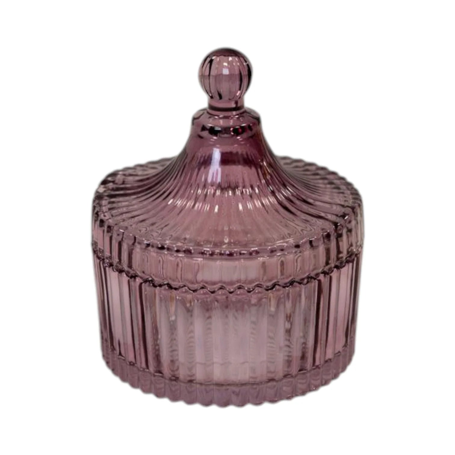 Amethyst Glass Decorative Jar L10.5cm W10.5cm H12.5cm