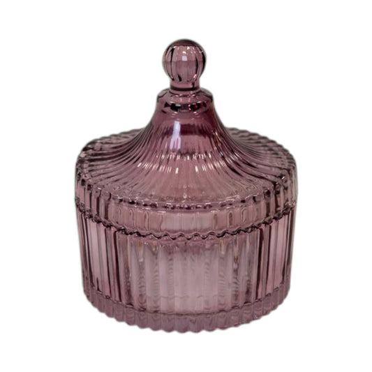 Amethyst Glass Decorative Jar L10.5cm W10.5cm H12.5cm