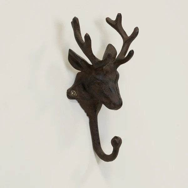 Cast Iron Stag Hanger 8X7X17.5cm
