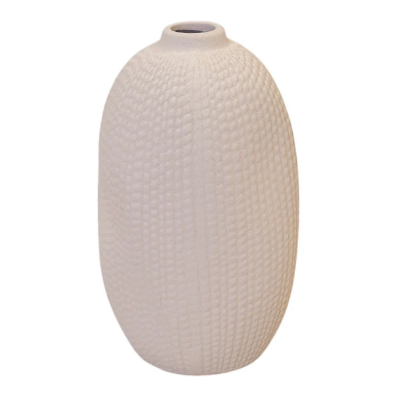 White Medium Textured Vase