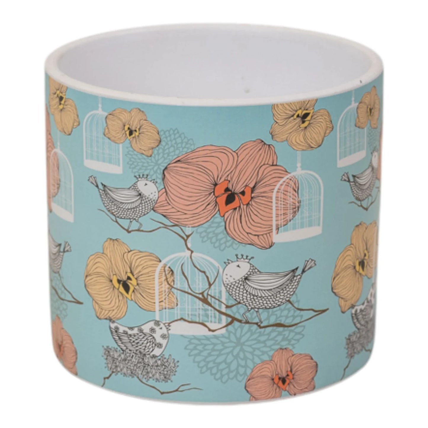 Floral Bird Cage Pot