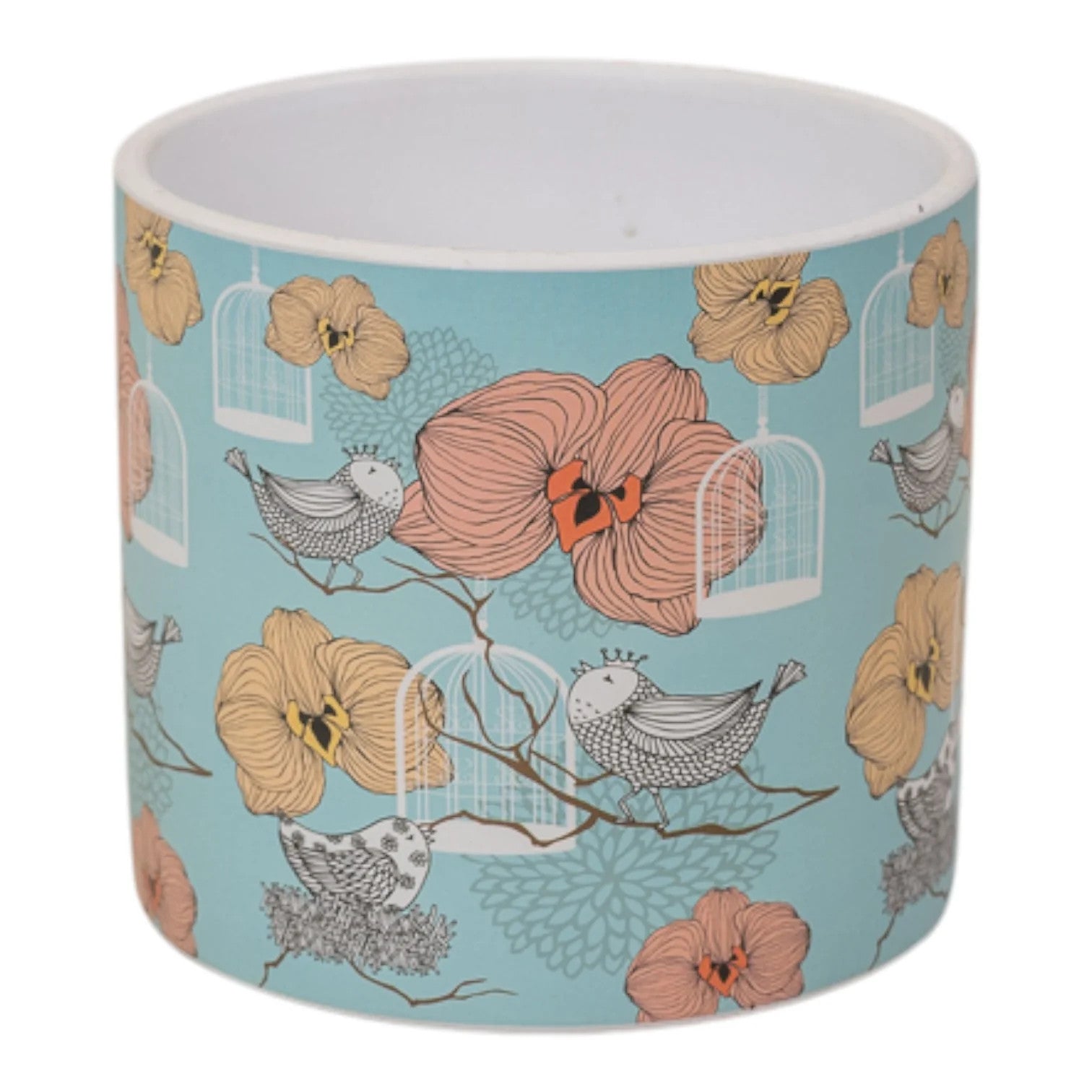 Floral Bird Cage Pot