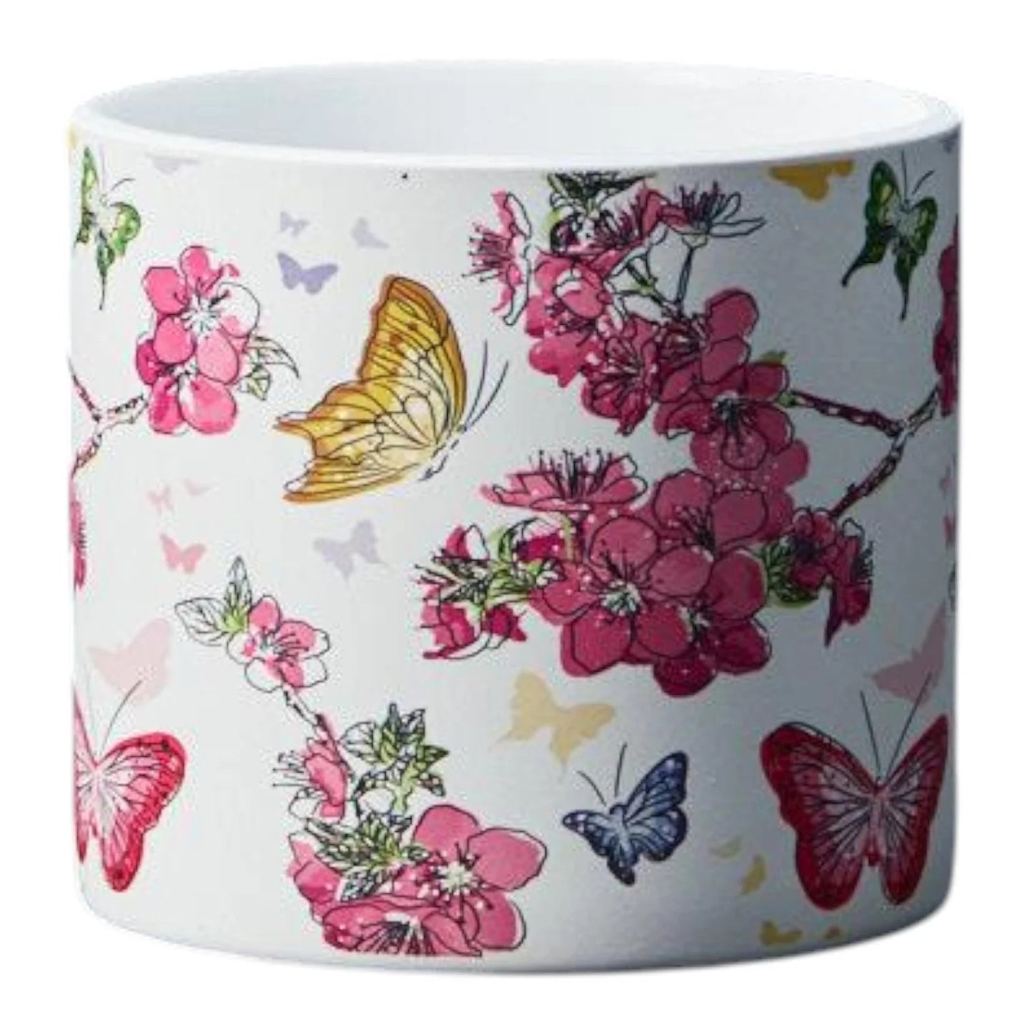 Floral Butterfly Pot 13.8cm H12.5cm L13.8cm W13.8cm Weight-138G