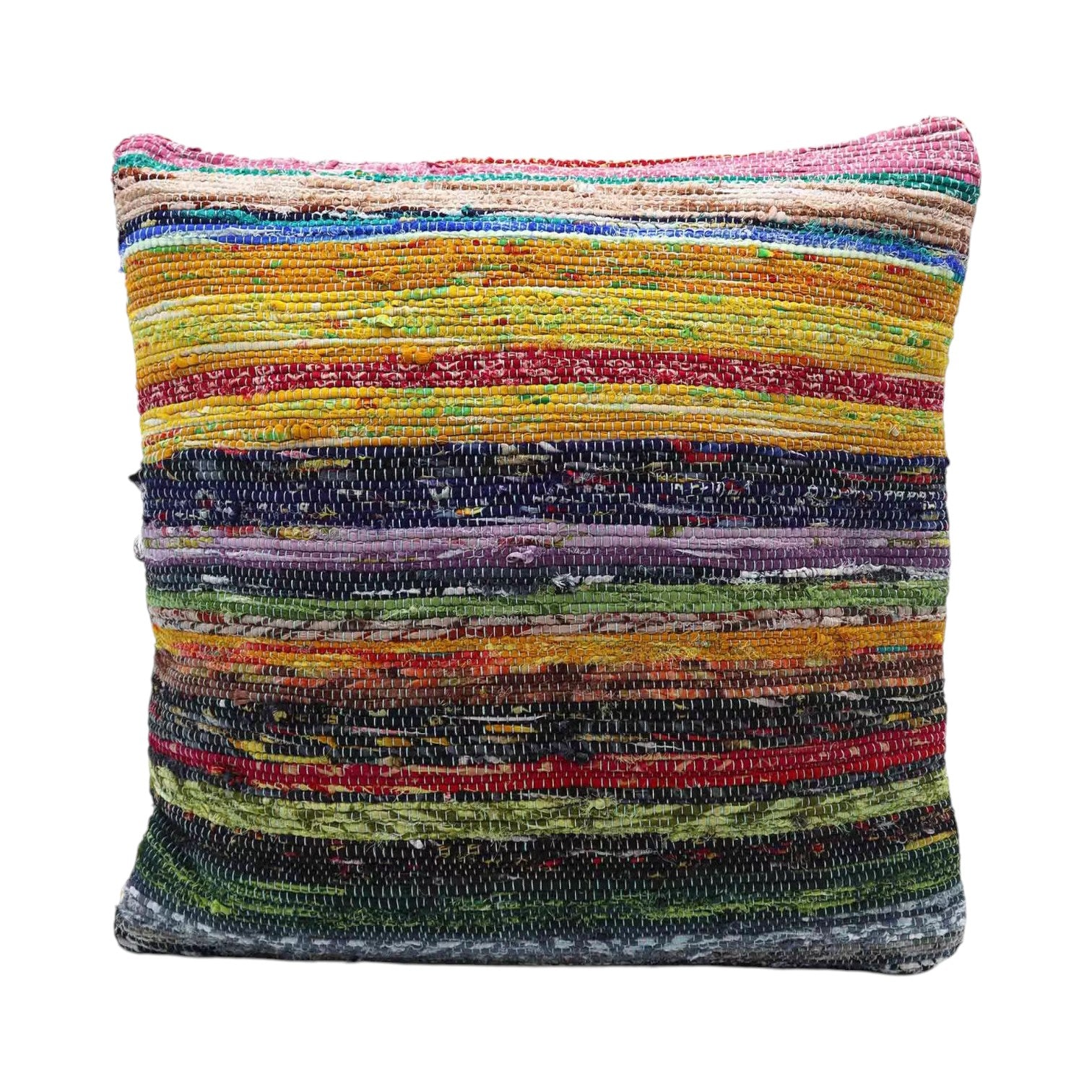 Rag Rug Cushion Covers - Sunrise Oranges