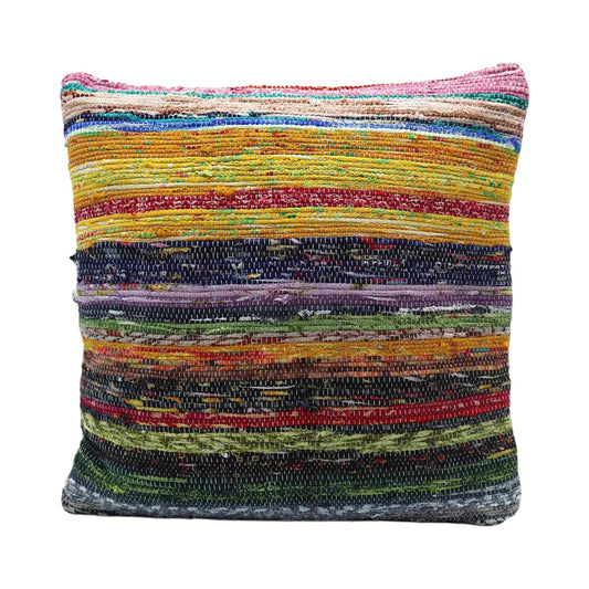 Rag Rug Cushion Covers - Sunrise Oranges