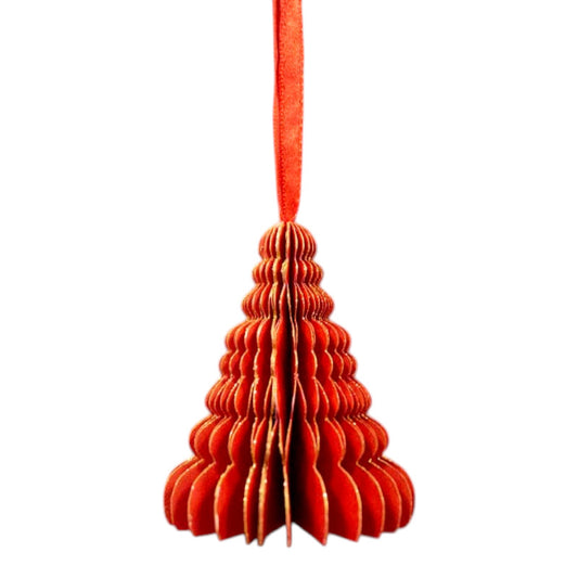Hanging Handmade Red Tree Paper Decoration