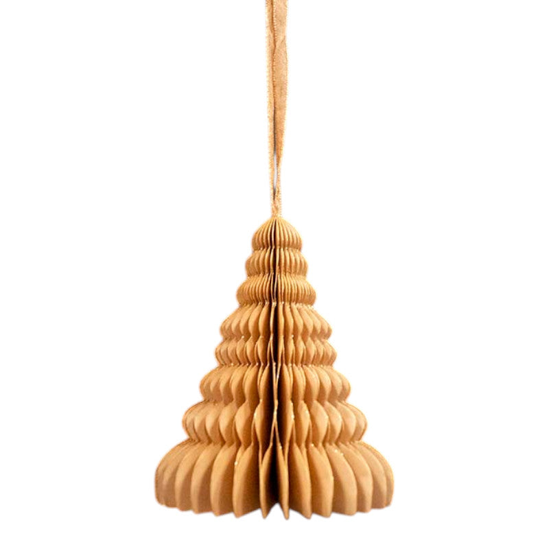 Hanging Handmade Gold Tree Paper Decoration