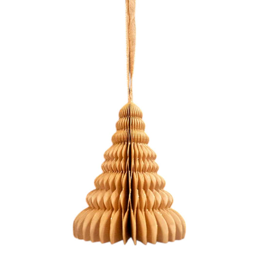Hanging Handmade Gold Tree Paper Decoration