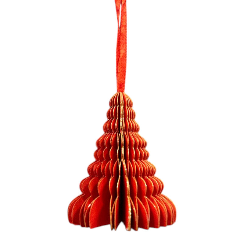Hanging Handmade Red Tree Paper Decoration
