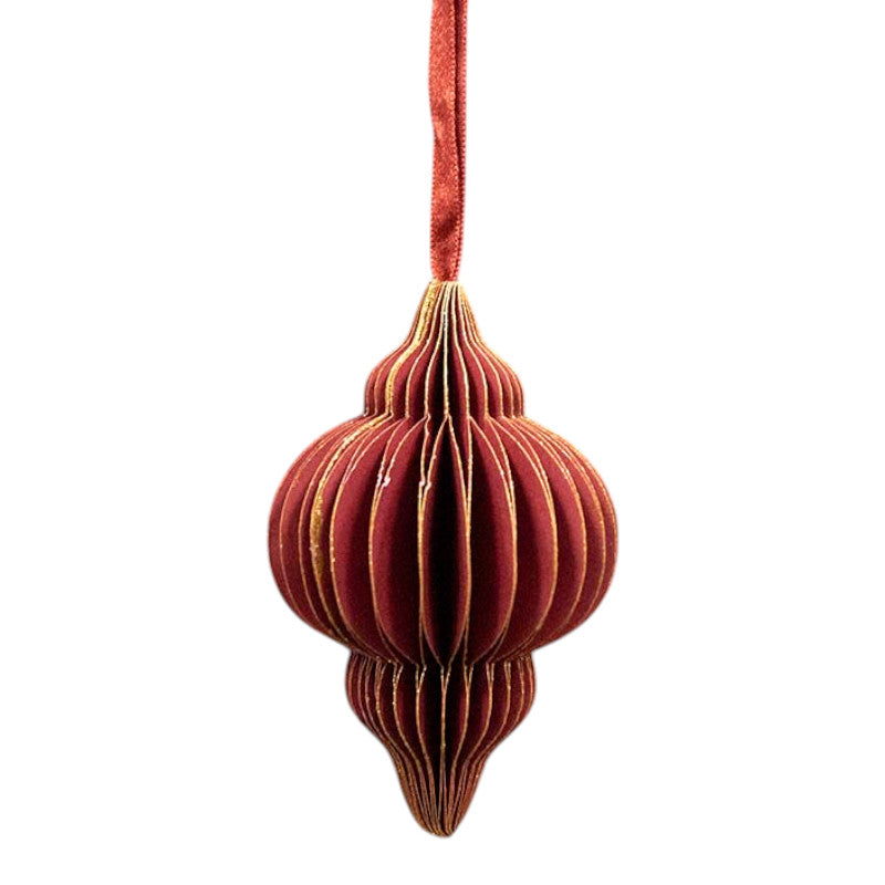 Hanging Handmade Burgundy Lantern Paper Decoration