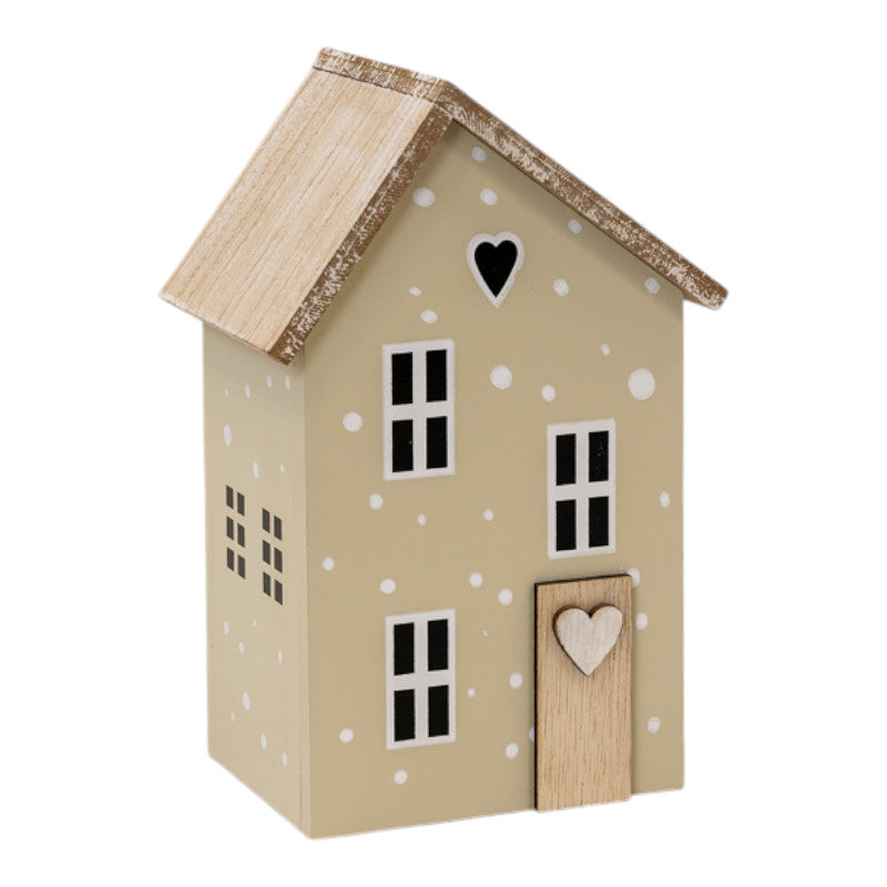 Light Sage Green Wooden House Decoration