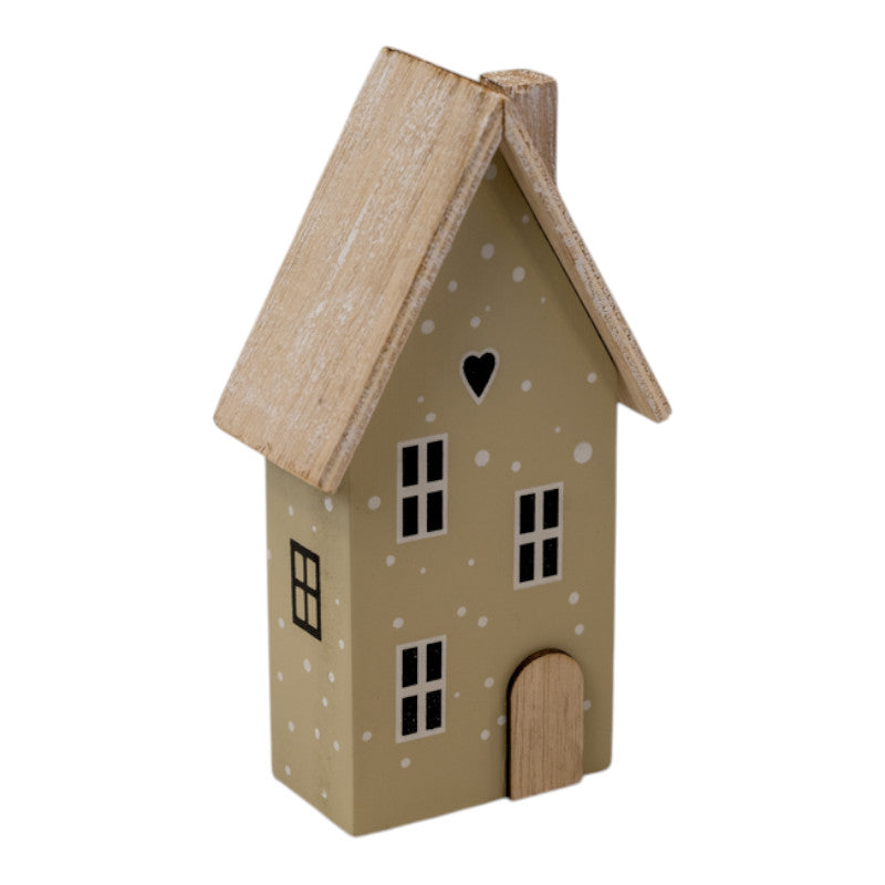Light Sage Green Wooden House Decoration