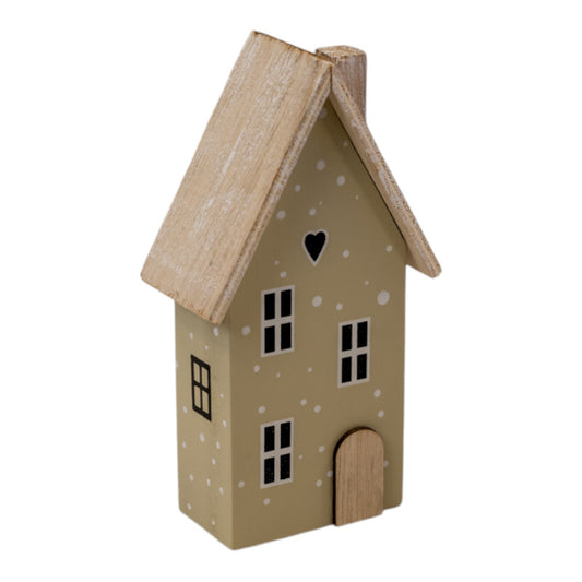 Light Sage Green Wooden House Decoration